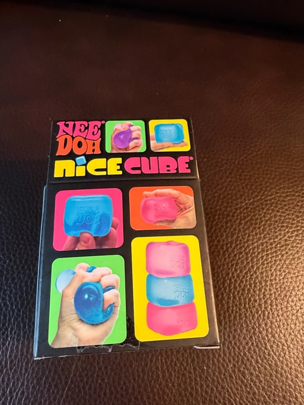 NeeDoh Nice Cube Purple Super Solid Squish Toy - Picture 4 of 5